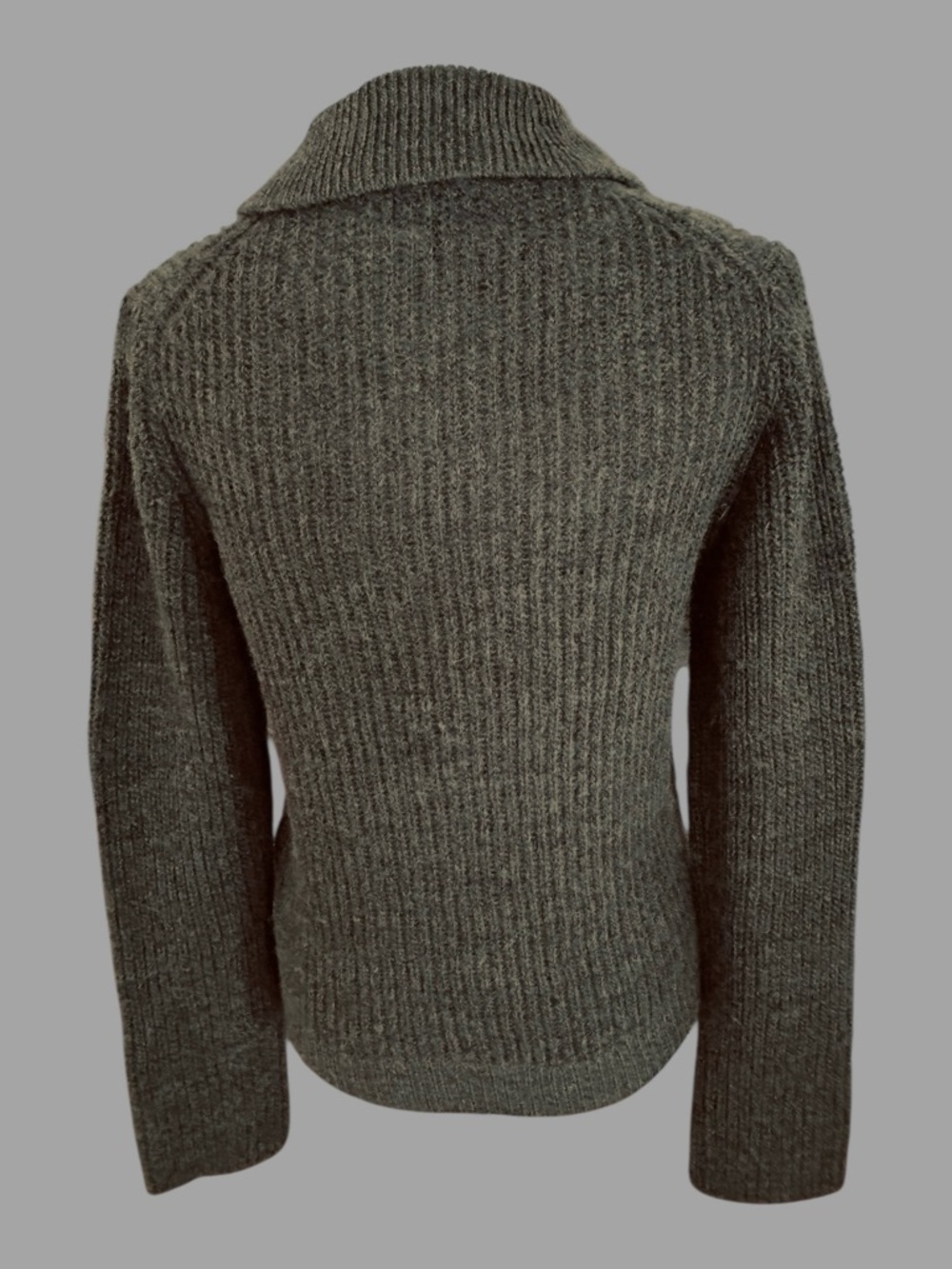 Rag & Bone Madix Wool & Alpaca Blend Sweater Polo Grey Size M - Picture 3 of 12
